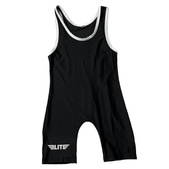 Elite Other Elite Mens Black Polyester Spandex Sleeveless Wrestling